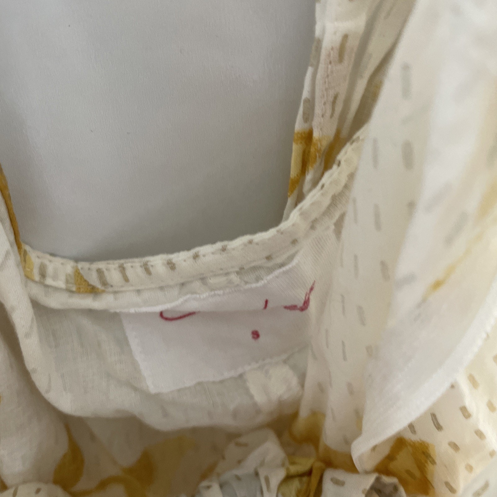 Revolve Sundress Small Yuma White Gold Foil Leaf Print Maxi Dress Cutout Detail — image 6 of 8